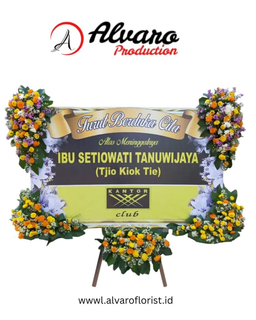 Bunga Papan Duka Cita Arielle Pilihan Elegan & Standar di Jakarta - Alvaro Florist Id
