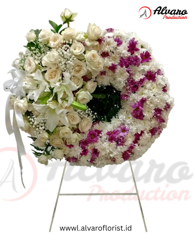 Krans Duka Cita Kamila Rangkaian Bunga Lily Premium di Jakarta - Alvaro Florist Id